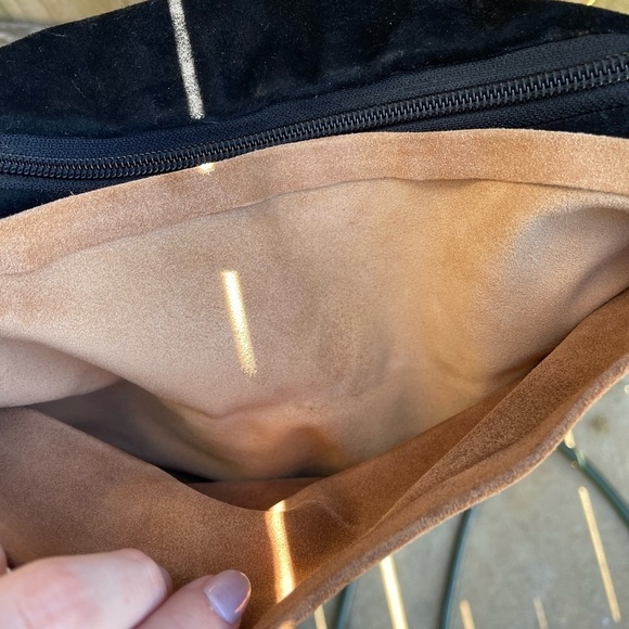 Vintage Nancy Bacich y2k Nude Color Block Genuine Leather Tote Purse - Picture 5 of 10